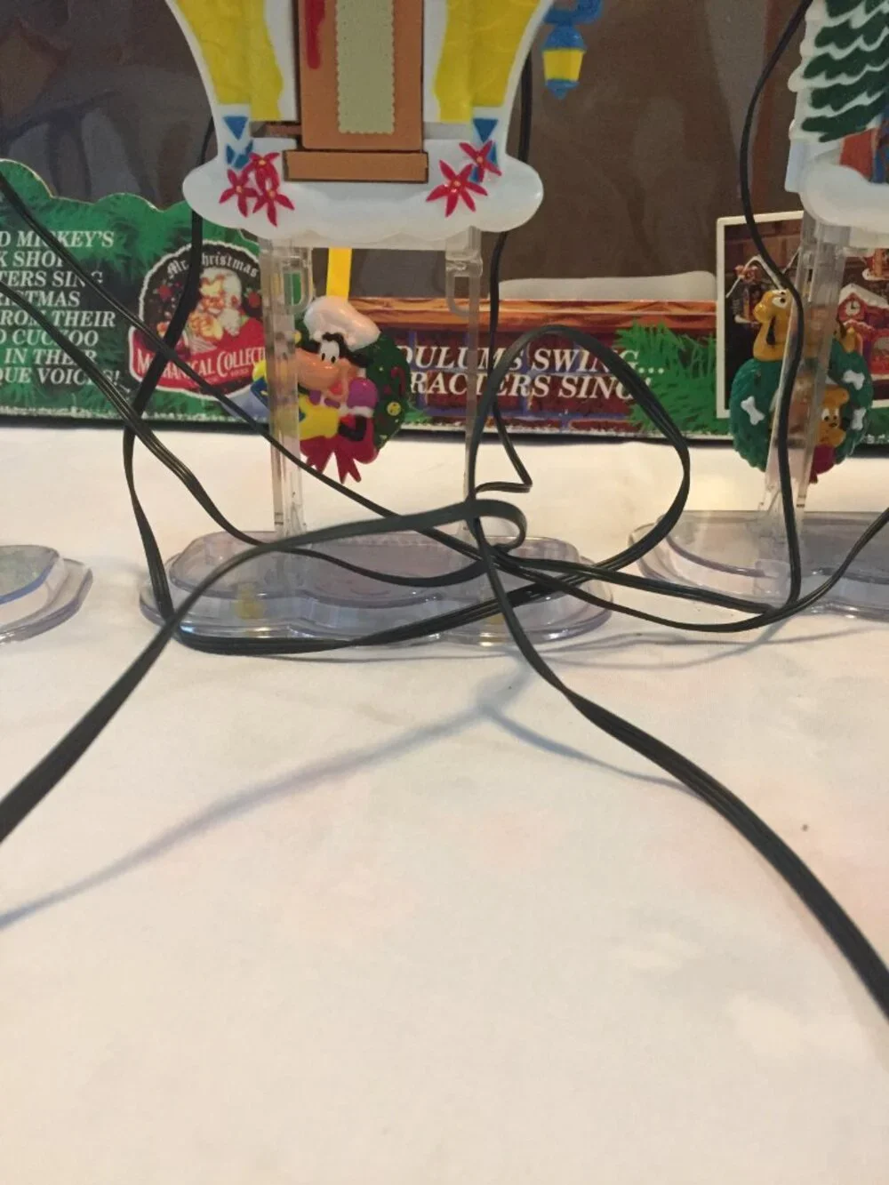 Vintage 1993 Mr. Christmas Disney Mickey's Clock Shop Animated Musical Set Light
